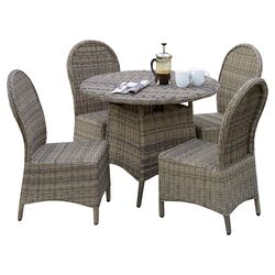 Chelsea 3 Piece Wicker Resin Steel Patio Bistro Set