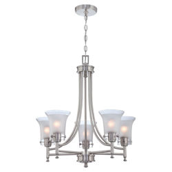 Niccolo 5 Light Chandelier in Polished Steel