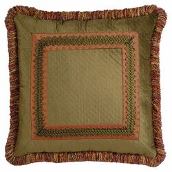 Botham Reuss Border Collage Decorative Pillow in Olive