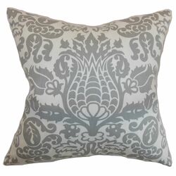 Dolbeau Floral Cotton Pillow in Storm