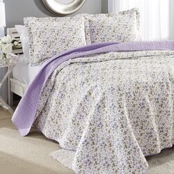 Venetia Reversible Quilt Set in Gray