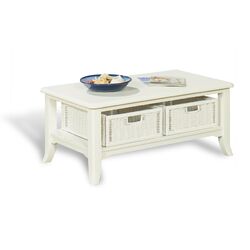 Storage Coffee Table in Antique White