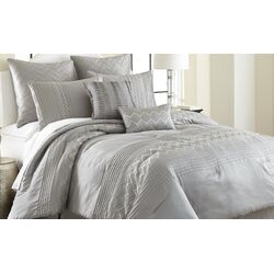 Crinkle 3 Piece Solid Quilt Set in Ivory