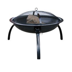 Foldable Fire Pit in Black