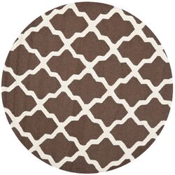 Cambridge Dark Brown & Ivory Round 6' Rug