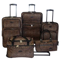 5 Piece Luggage Set in Leopard