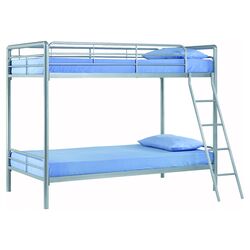 Twin over Twin Bunk Bed in Silver