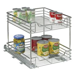 Glidez 2 Tier Roll Out Drawer in Chrome