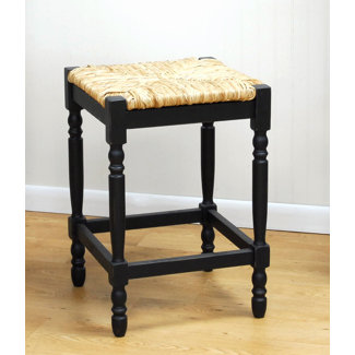 Carolina Cottage Hawthorne 24" Antique Black Counter Stool