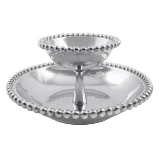 mariposa pearled tiered chip & dip