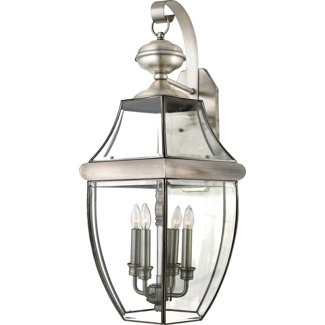 Quoizel Newbury 29" Outdoor Wall Lantern in Pewter