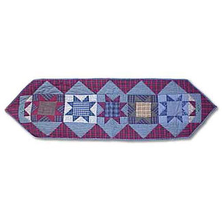 Patch Magic Denim Burst Table Runner