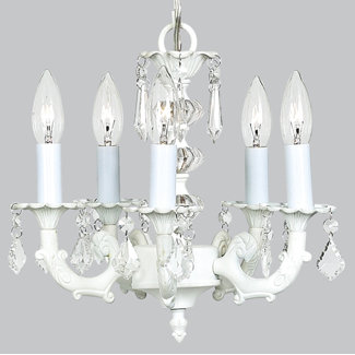 Jubilee Collection Stacked Glass Ball 5 Light Chandelier