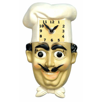 Animated Clocks Chef Luigi Wall Clock