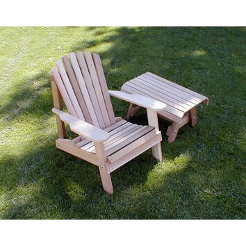 Creekvine Designs Cedar American Forest Adirondack Chair And Table