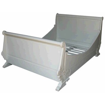 Prestington Pont French Carved Sleigh Bed Frame amp; Reviews  Wayfair UK