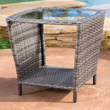 Deals Home Loft Concept Worrilow Outdoor Wicker Side Table