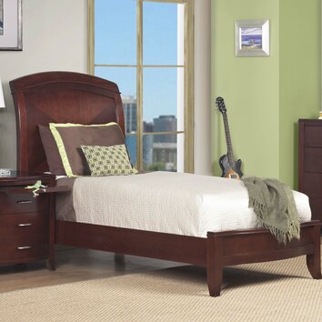 Modus Brighton Twin Size Low Profile Sleigh Bed in Cinnamon & Reviews ...