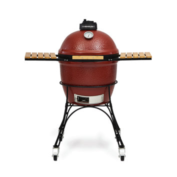 Kamado Joe ClassicJoe with Cart, Heat Deflector, & Side Shelves