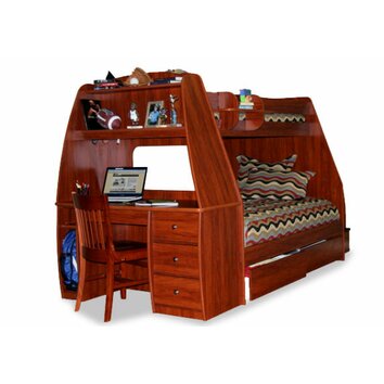 Enterprise Twin over Full Bunk Bed with Desk and Storage | Wayfair