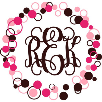 Alphabet Garden Designs Fancy Dots and Circles Wall Decal