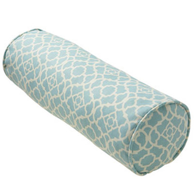 Jiti Pillows Moroccan Outdoor Neckroll Decorative Pillow in Blue