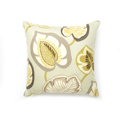 Jiti Pillows Hosta Lily Cotton Square Pillow in Celedon
