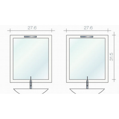 Acquaviva Archeda X Lighted 28" Wide Mirror