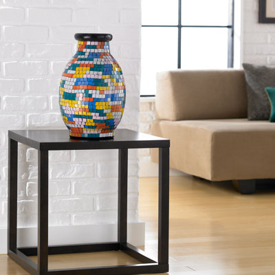 Mosaic Painter's Palette Round Vase