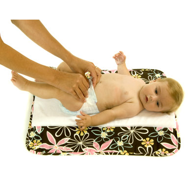 Ah Goo Baby The Plush Pad Memory Foam Changing Pad in Retro Daisy