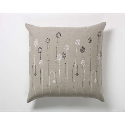 threesheets2thewind Poppy Pods Pillow in Black and White