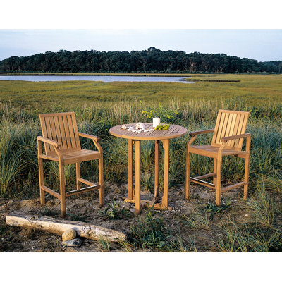 Kingsley Bate Nantucket 28" Teak Outdoor Bar Chair