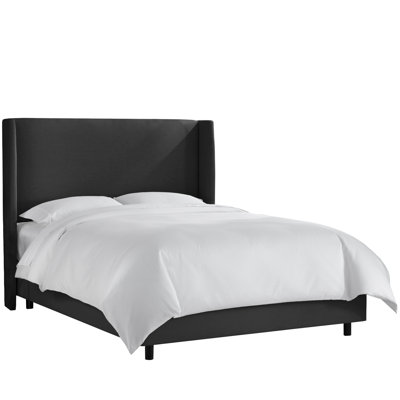 Twill Wingback Bed by Skyline Furniture -image