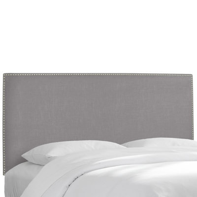 Nail Button Microsuede Headboard by Skyline Furniture -image