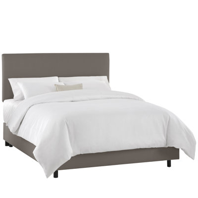 Twill Cotton Upholstered Panel Bed by Skyline Furniture -image