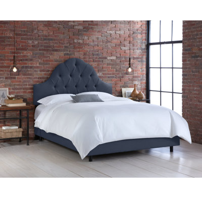 Linen Upholstered Panel Bed by Skyline Furniture -image