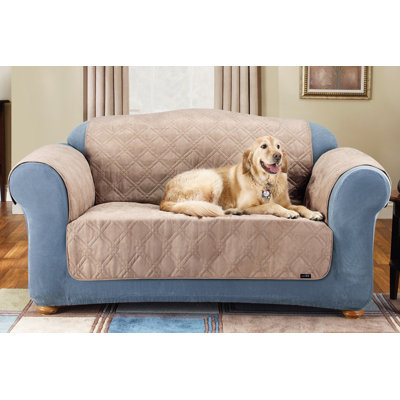 Sure-Fit Soft Suede Furniture Friend Loveseat Cover