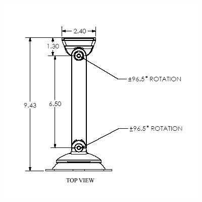 Chief Manufacturing Small Single Arm Wall Mount w/ 10" Extension for 10" - 32" TVs