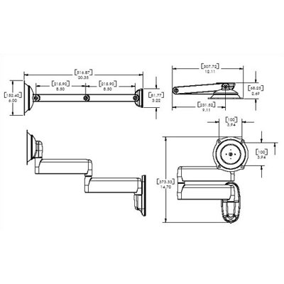 Chief Manufacturing Dual Swing Arm LCD Wall Mount for Steel Studs (26" - 40" Screens)