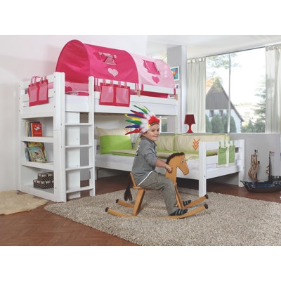 Relita Etagenbett "Beni L" mit Textilset - Pink / Rosa