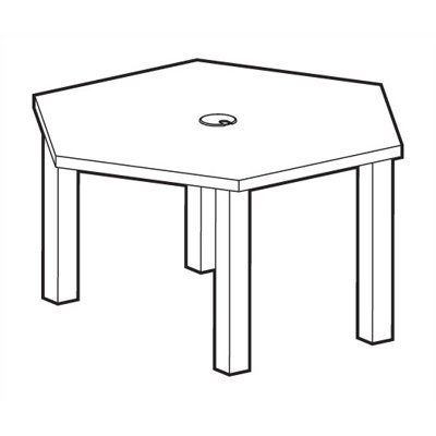 Ironwood Library 3000 Hexagon Peripheral Stand