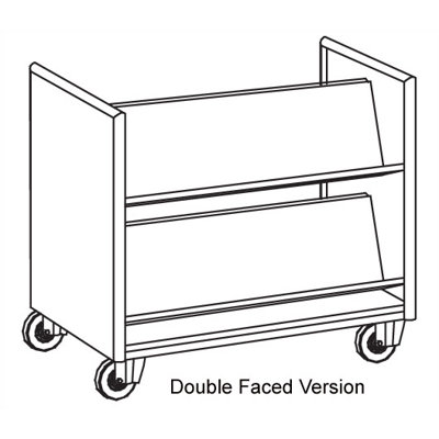 Ironwood Vision Series Double Faced Book Truck