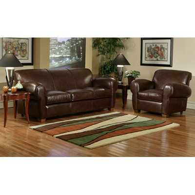 Omnia Furniture Lyon Club Leather Sofa