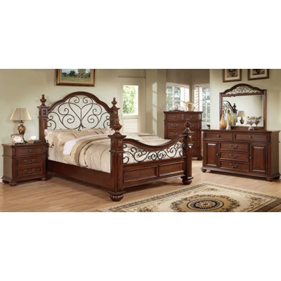 Lorrenzia Four Poster Bedroom Collection by Hokku Designs -image