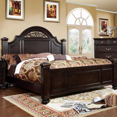 Sienzie Arched Floral Platform Bed by Hokku Designs -image