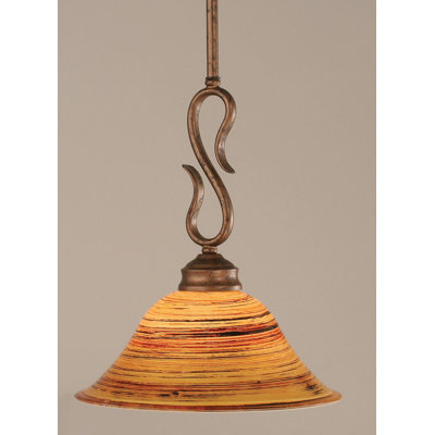 Toltec Lighting Swan 1 Light Mini Pendant