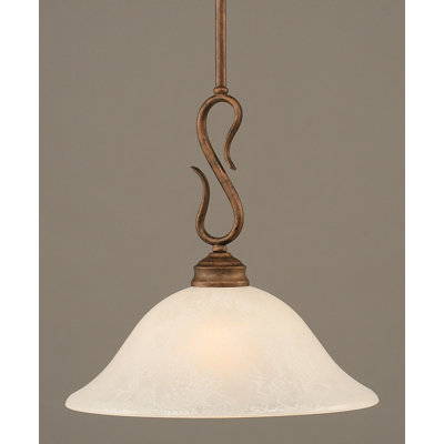 Toltec Lighting Swan 1 Light Mini Pendant
