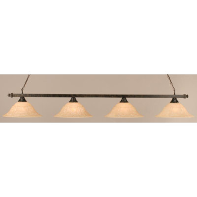 Toltec Lighting 4 Light Square Kitchen Island Pendant