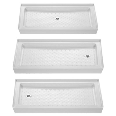Dreamline Infinity Plus Sliding  Shower Enclosure with  Right Drain Amazon Base and Backwall