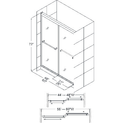 Dreamline Duet Bypass Sliding Shower Door